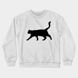 Elegant cat vector silhouette Crewneck Sweatshirt